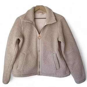 Old Navy (L) Cozy Active Light Pink Sherpa Full Rose Gold Zip Jacket, Large